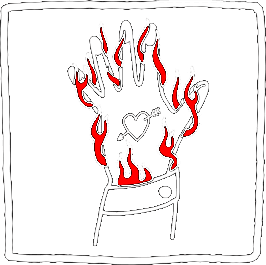 flaming hand